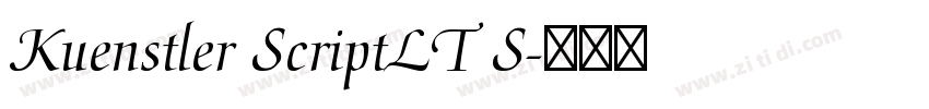 Kuenstler ScriptLT S字体转换